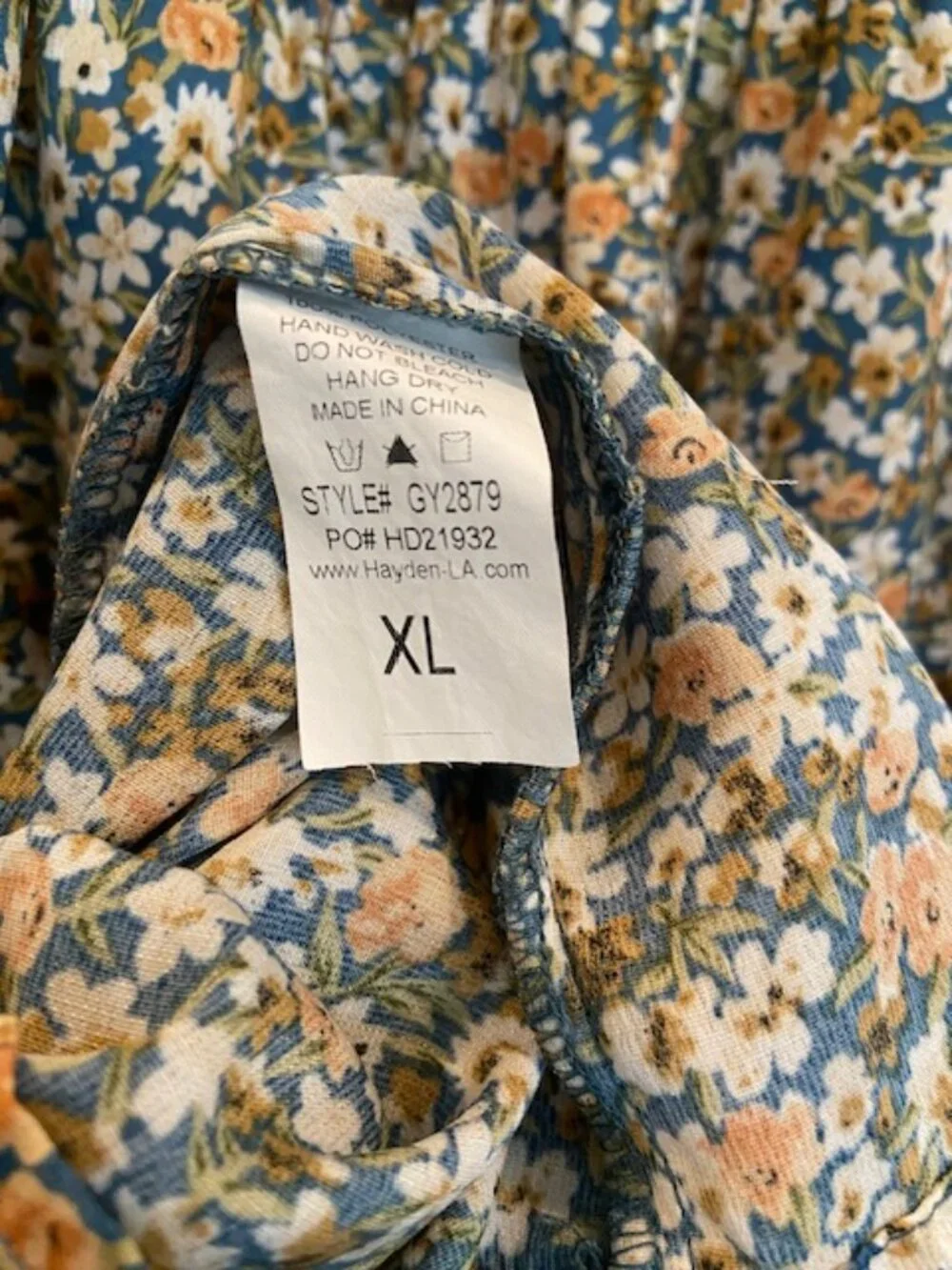Hayden Girls Size XL (13-14 y.o.) Floral Dress with Flutter Sleeves